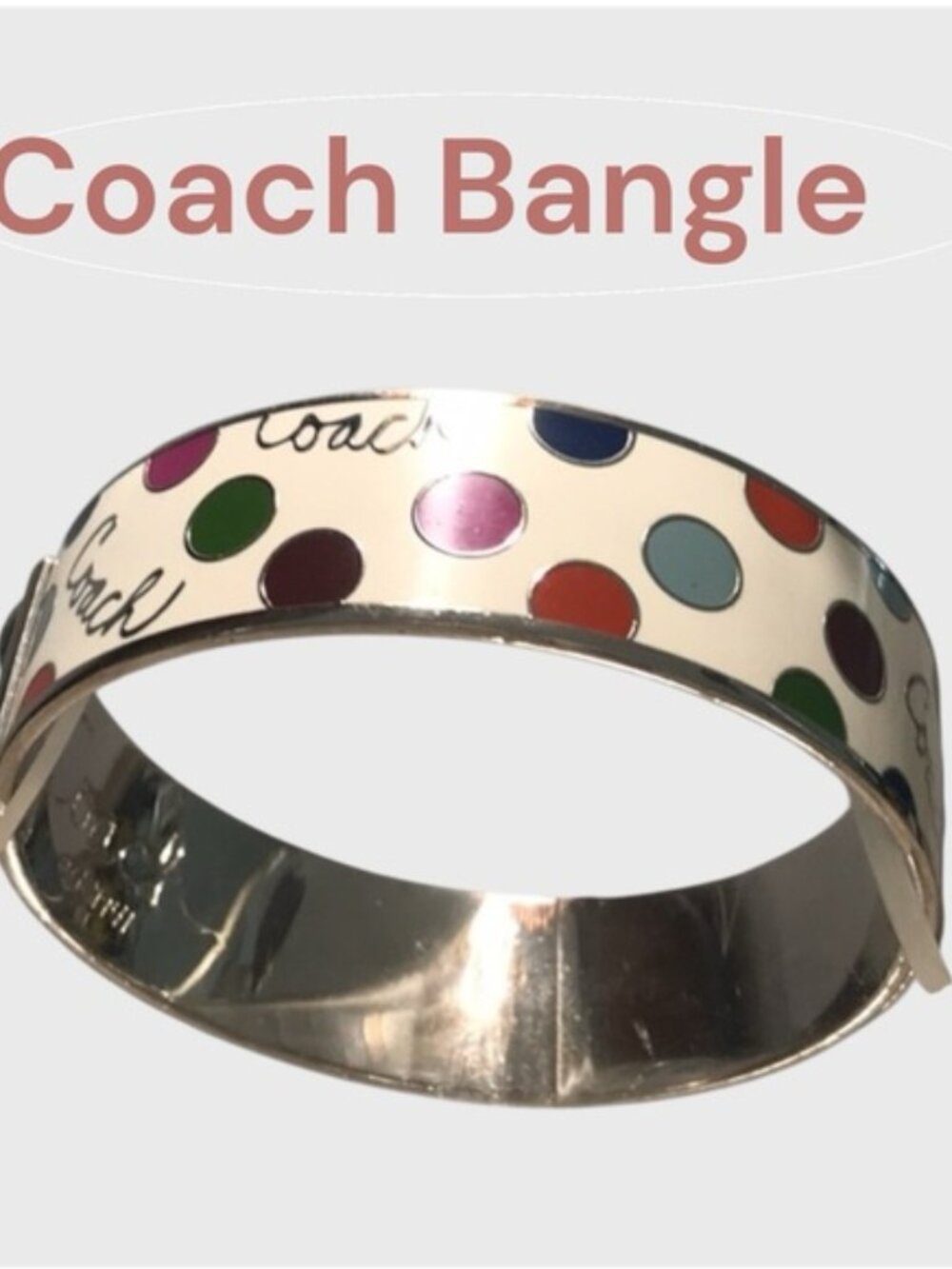 Coach Multicolor Polka Dot Bracelet (NWOT)